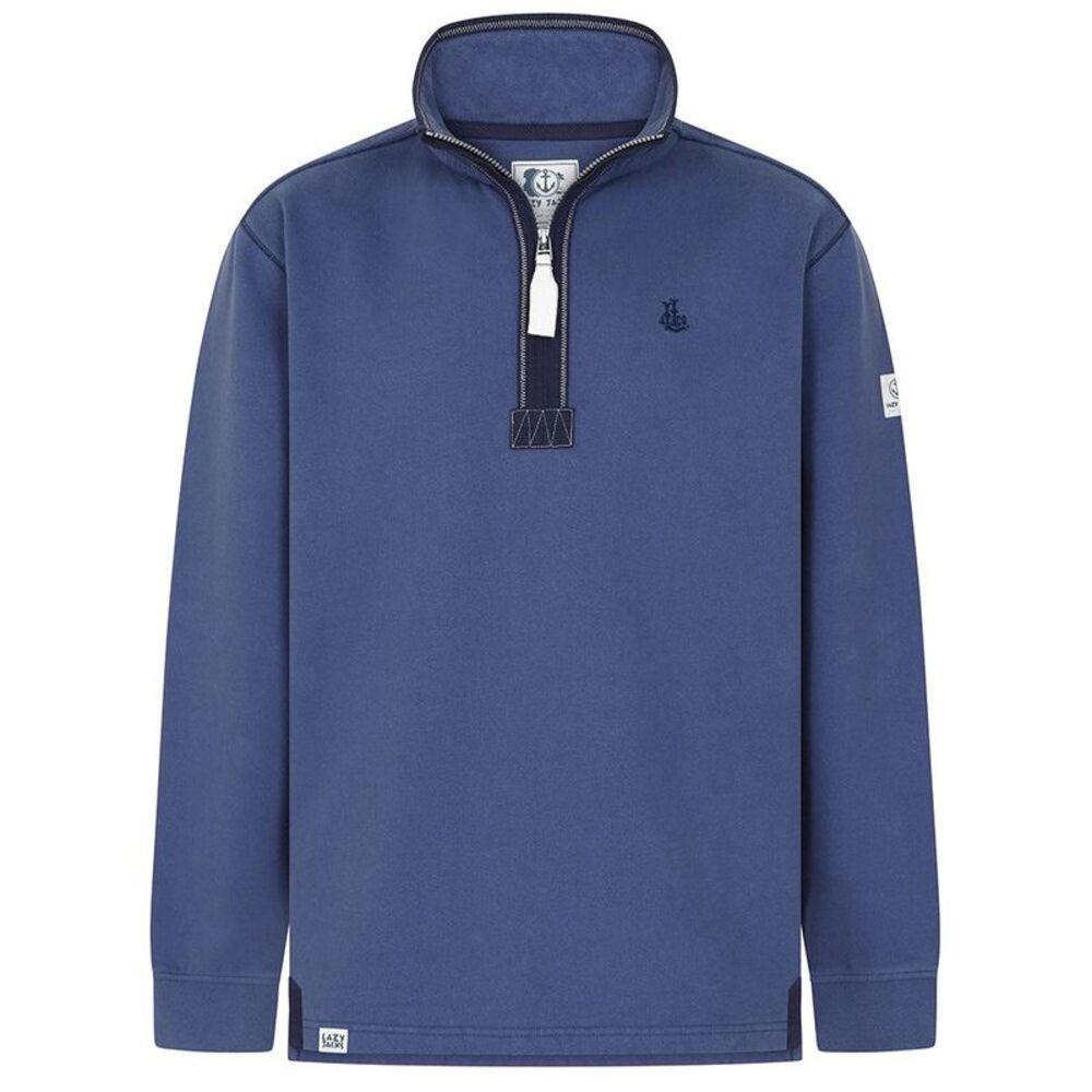 Lazy Jacks Mens Quarter Zip Sweatshirt / Denim